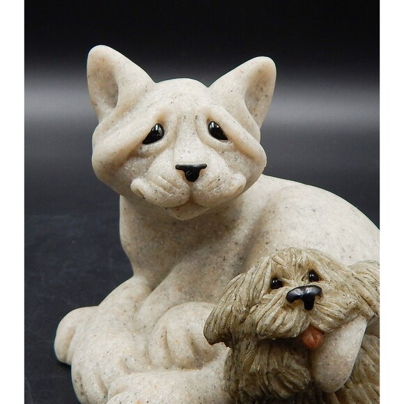 Quarry Critters Cari & Don Cat Puppy Dog Second Nature Design 2001 No 46482 - Picture 9 of 9